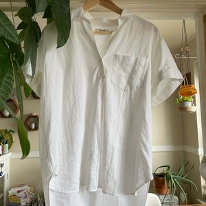 NWOT Madewell popover white top